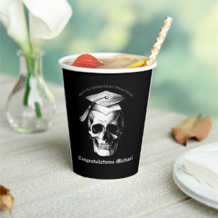 Skull Gothic Graduation Party Radiology Paper Cups