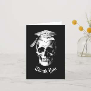 Skull Gothic Graduation Party Radiology Thank You Card
