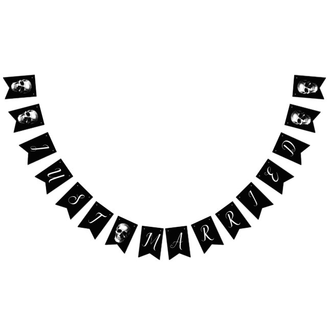 Skull Gothic Halloween Wedding Bunting Bunting Flags (All)