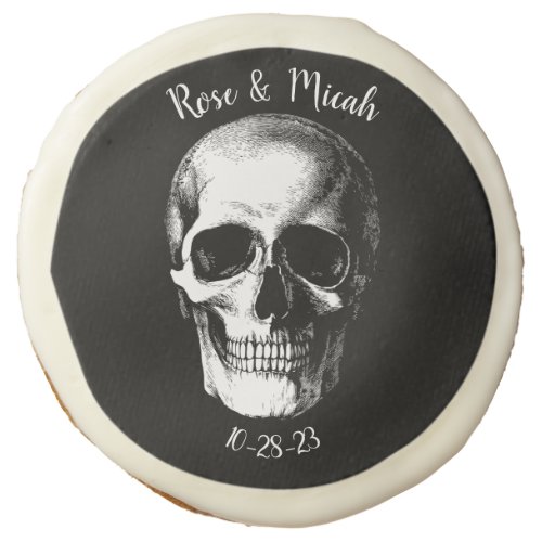 Skull Gothic Halloween Wedding Cookie Favors