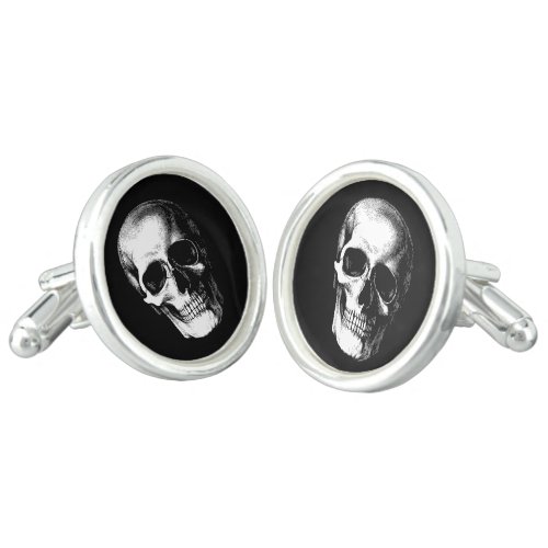 Skull Gothic Halloween Wedding Cufflinks