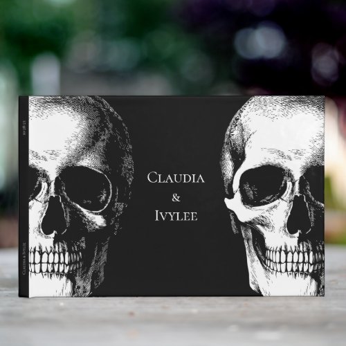 Skull Gothic Halloween Wedding Guest Book