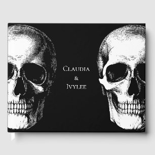 Skull Gothic Halloween Wedding Guest Book