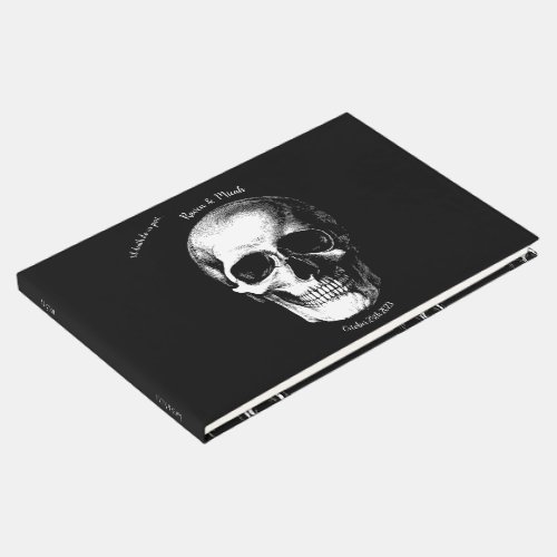 Skull Gothic Halloween Wedding Guest Book