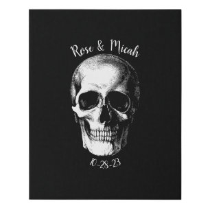 Skull Gothic Halloween Wedding Guest Canvas