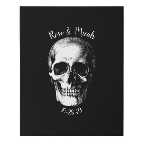 Skull Gothic Halloween Wedding Guest Canvas