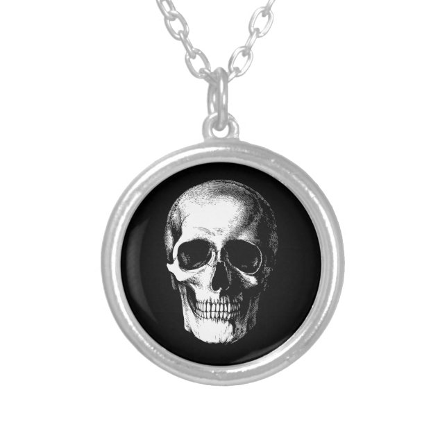 Skull Gothic Halloween Wedding Necklace (Front)