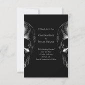 Skull Gothic Halloween Wedding Save the Date Cards (Front)