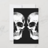 Skull Gothic Halloween Wedding Save the Date Cards (Back)