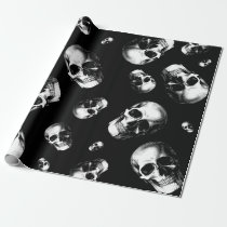 Skull Gothic Halloween Wedding Wrapping Paper