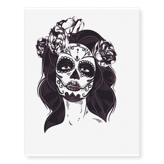 Skull Gothic Temporary Tattoos (Front)