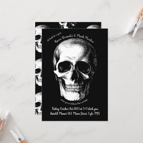 Skull Gothic Wedding Invitation
