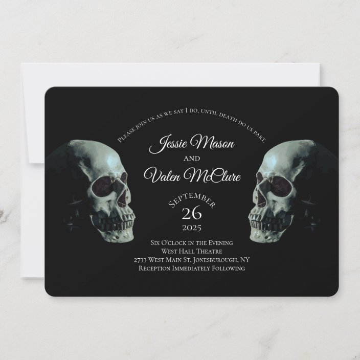 Skull Gothic Wedding Invitation | Zazzle.com