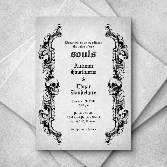 Skull Gothic Wedding Invitation (Creator Uploaded)