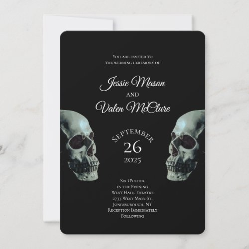 Skull Gothic Wedding Invitation
