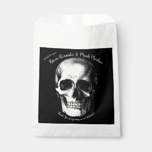 Skull Gothic Wedding Invitation Favor Bag