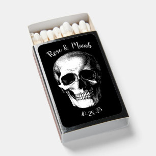Skull Gothic Wedding Invitation Matchboxes