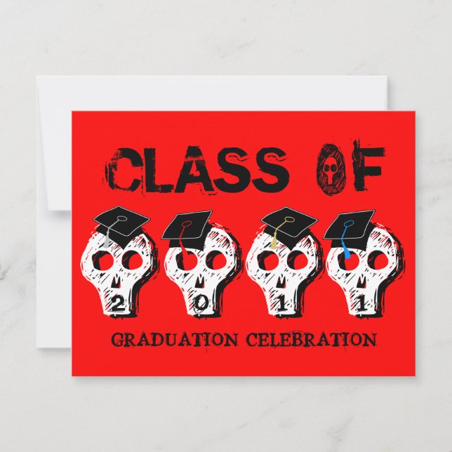 Skull Graduation Class of 2011 Invitation 4 (Front)