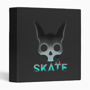 Skull Graffiti Skater Cat 3 Ring Binder