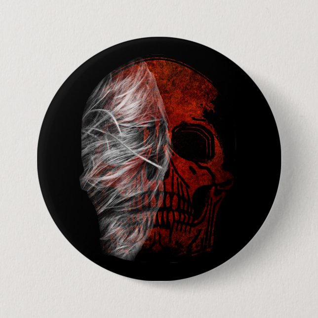 SKULL GRAPHIC HALLOWEEN GIFT DESIGN BUTTON (Front)