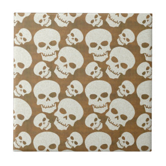 Skull Graphic Pattern Design Ceramic Tile