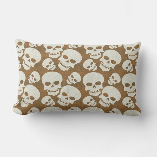 Skull Graphic Pattern Design Lumbar Pillow