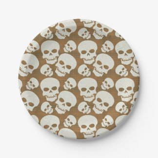 Skull Graphic Pattern Design Paper Plates