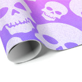 Skull Graphic Pattern Lime Rainbow Wrapping Paper (Roll Corner)