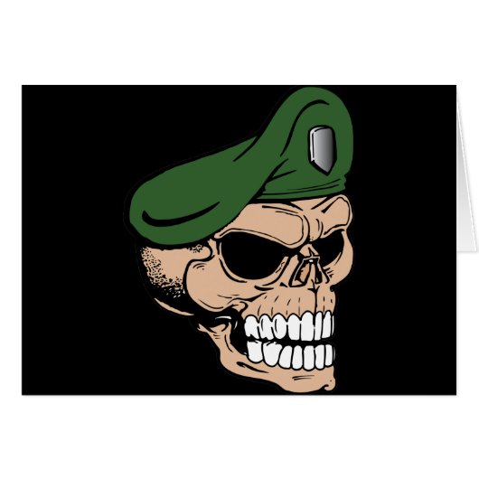Skull Green Beret Cards (Front Horizontal)