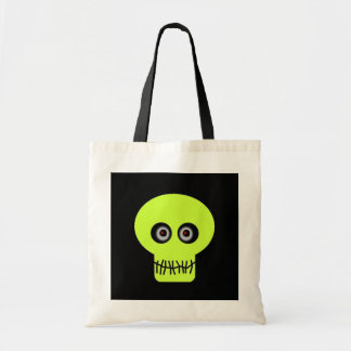 Skull - green tote bag