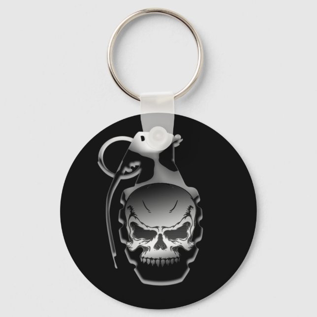 Skull Grenade Keychain (Front)