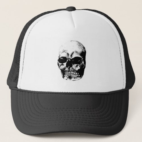 Skull Grey 2 The MUSEUM Zazzle Gifts Trucker Hat