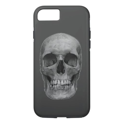 Skull _ Grey Heavy Metal Rock Fantasy Pop Art iPhone 87 Case
