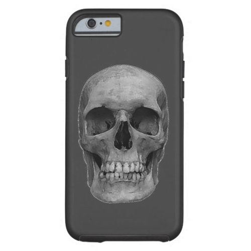 Skull _ Grey Heavy Metal Rock Fantasy Pop Art Tough iPhone 6 Case