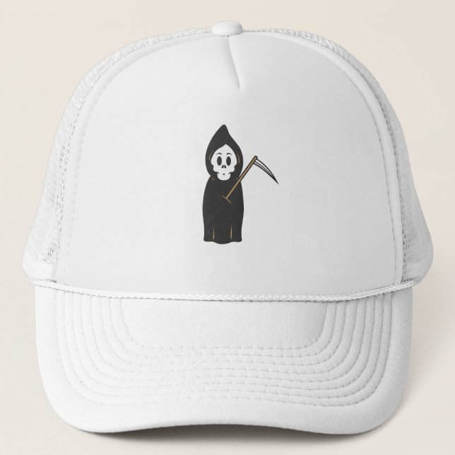 Skull Grimreaper Trucker Hat (Front)
