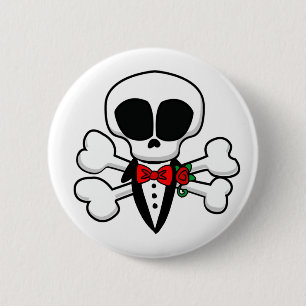 Skull Groom Fully Customizable Button