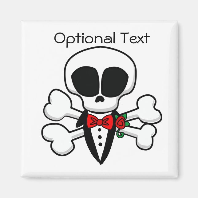 Skull Groom Fully Customizable Magnet (Front)