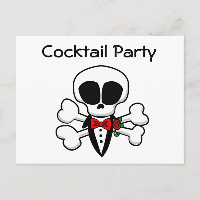 Skull Groom Fully Customizable Postcard (Front)