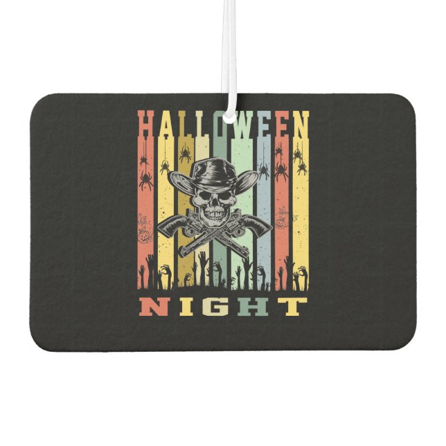 Skull Gun, Halloween Night Air Freshener (Front)