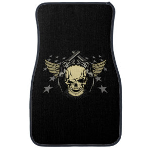 Skull Guns Wings Stars Auto Floor Mats
