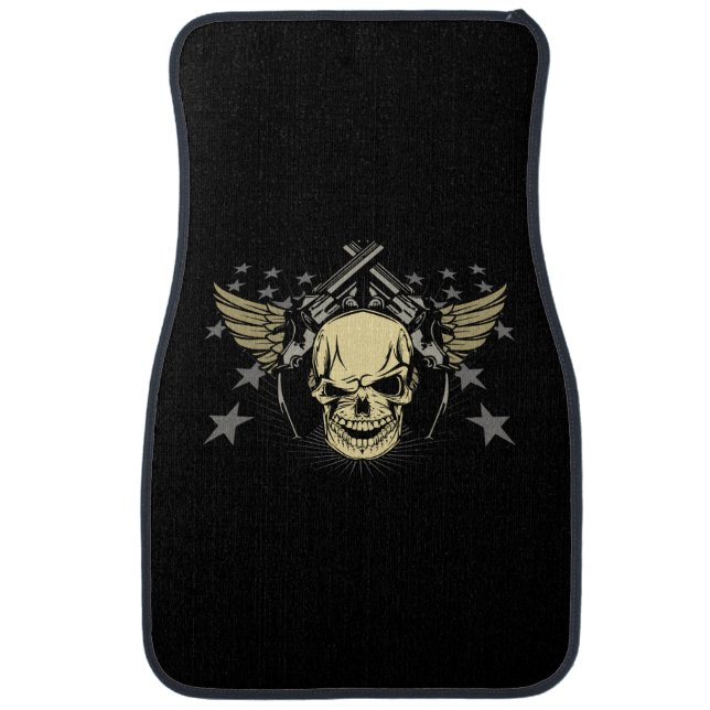 Skull Guns Wings Stars Auto Floor Mats (Front)