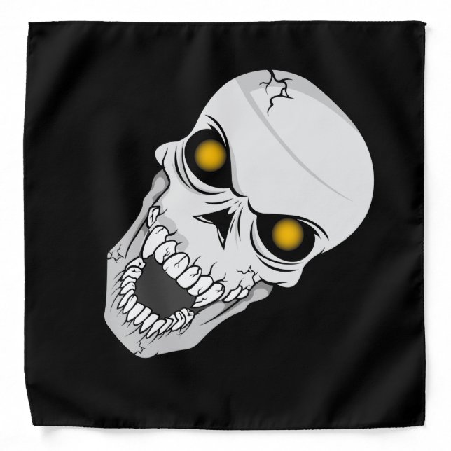 Skull Half Face Scary/Halloween Costume/Motorcycle Bandana (Front)
