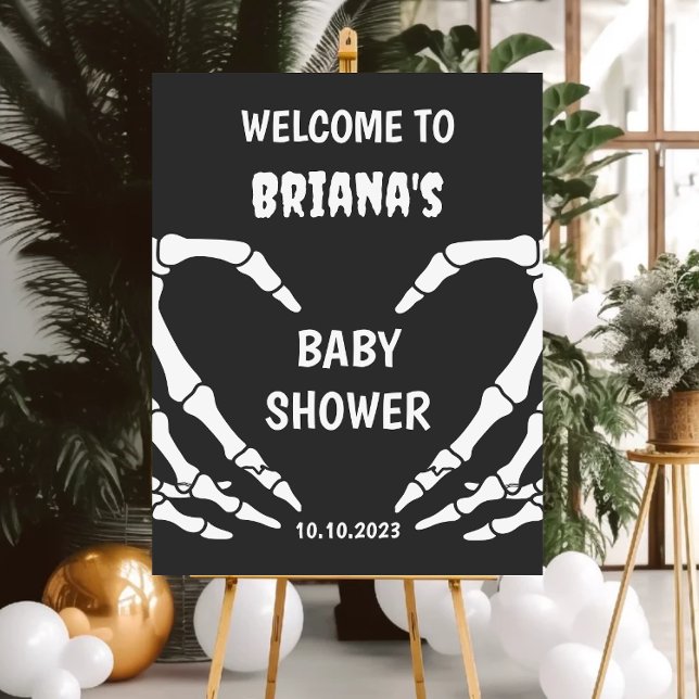 Skull Halloween Baby Shower Welcome Sign (Creator Uploaded)