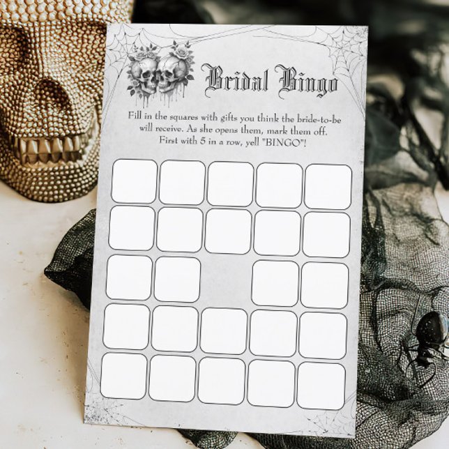Skull Halloween Bridal Shower Bingo Game (Creator Uploaded)