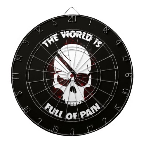 Skull Halloween Dark Black Scary Dart Board