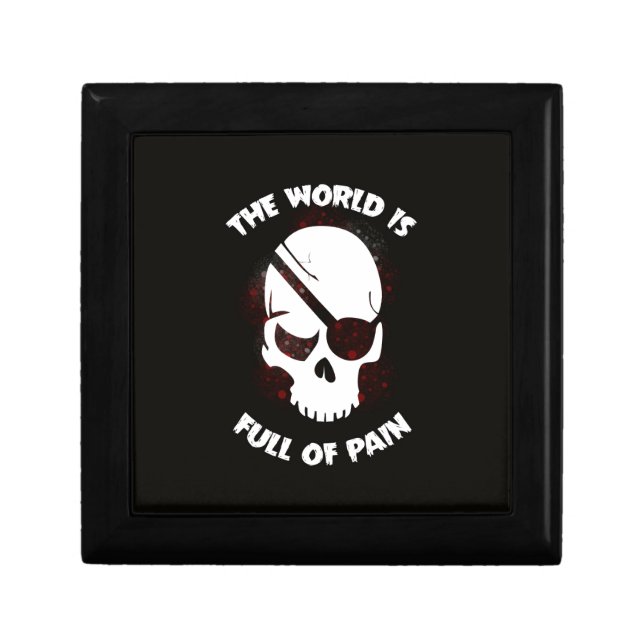 Skull Halloween Dark Black Scary Gift Box (Front)