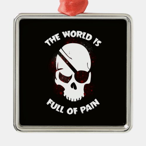 Skull Halloween Dark Black Scary Metal Ornament