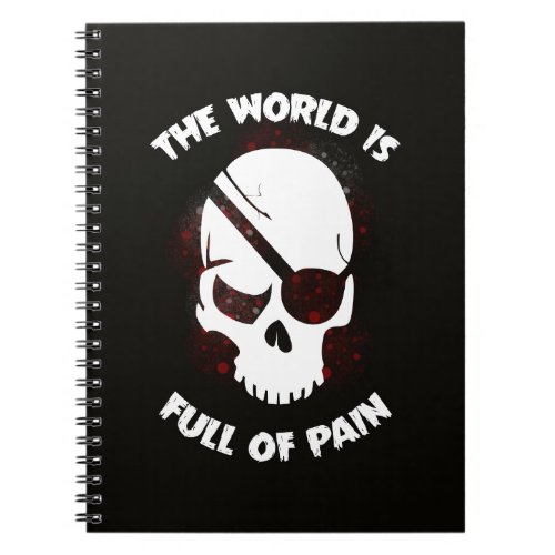 Skull Halloween Dark Black Scary Notebook