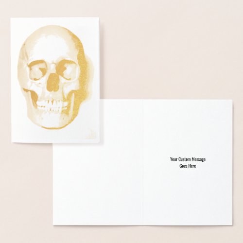 Skull Halloween Day of the Dead Custom Foil Card