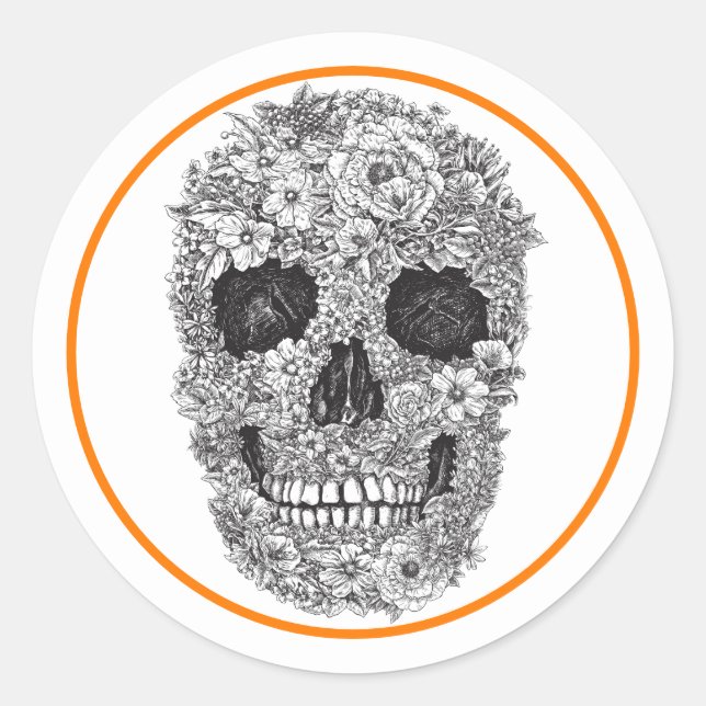 SKULL HALLOWEEN DAY OF THE DEAD STICKER (Front)